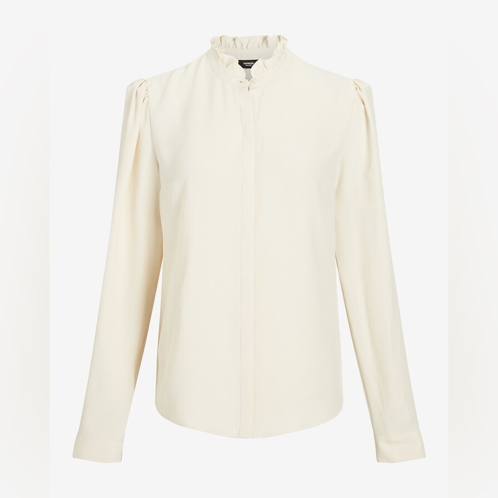 Express Relaxed Ruffle Neck Portofino | XS - Picture 3 of 5